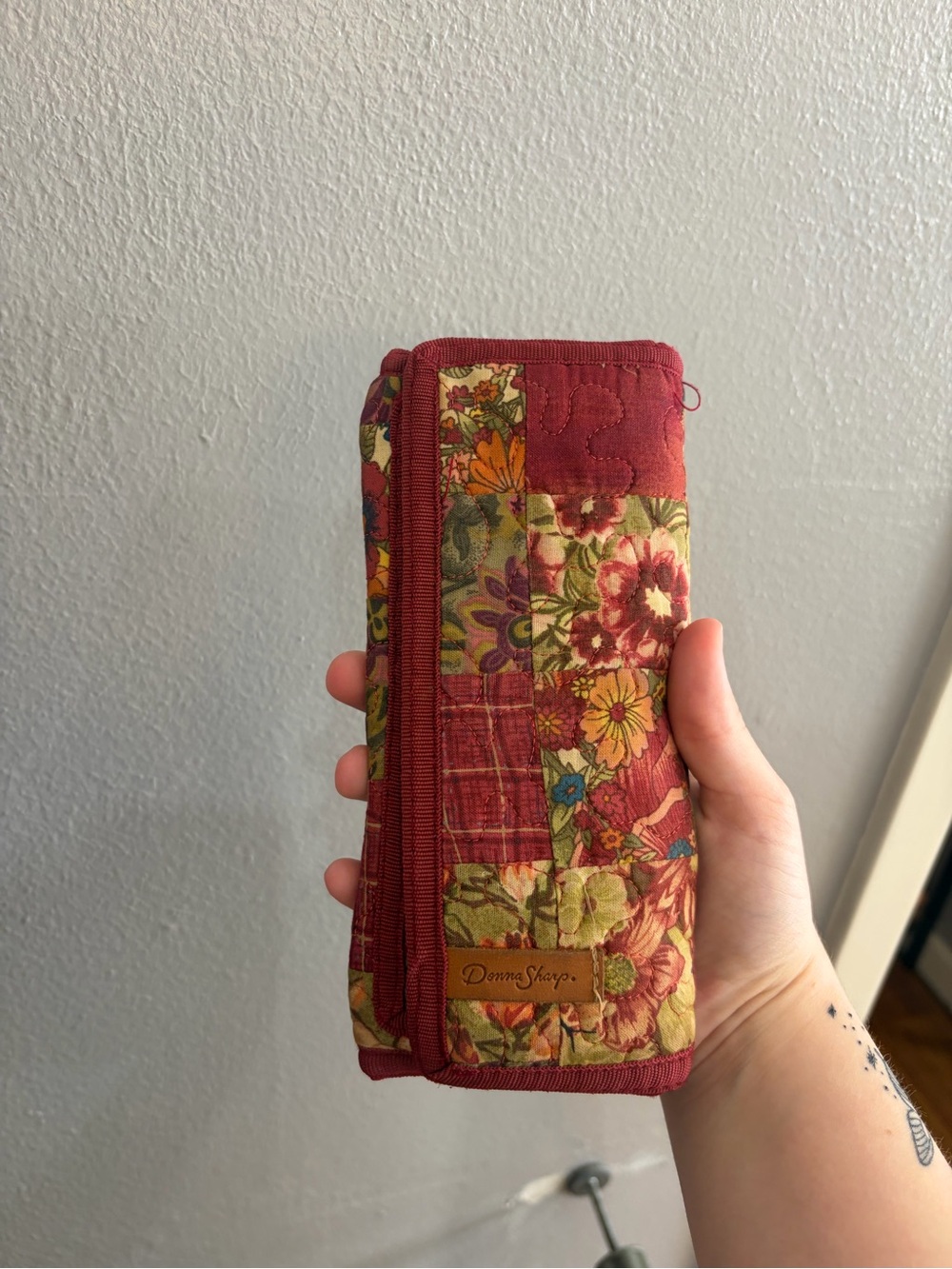 Donna Sharp Quilted Floral Organizer Wallet in Red